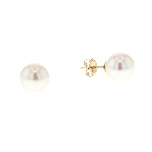 14KT Yellow Gold 8.5-9mm Freshwater Pearl Stud Earrings Harmony Jewellers Grimsby, ON