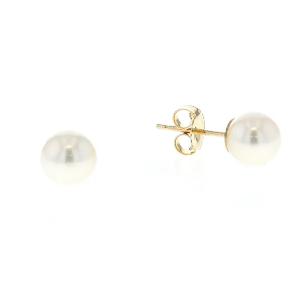 14KT Yellow Gold 6-6.5mm Freshwater Pearl Stud Earrings Harmony Jewellers Grimsby, ON