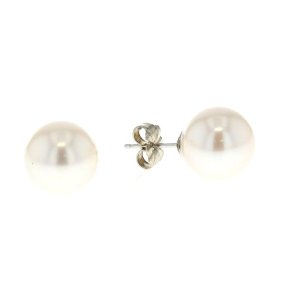 14KT White Gold 10-10.5mm Freshwater Pearl Stud Earrings Harmony Jewellers Grimsby, ON