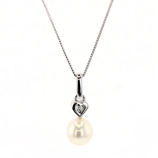 10KT White Gold Pearl and 0.015ctw Diamond Necklace Harmony Jewellers Grimsby, ON