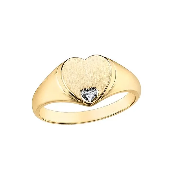 10k Gold And 0.007 CT Diamond Ring Image 2 Harmony Jewellers Grimsby, ON