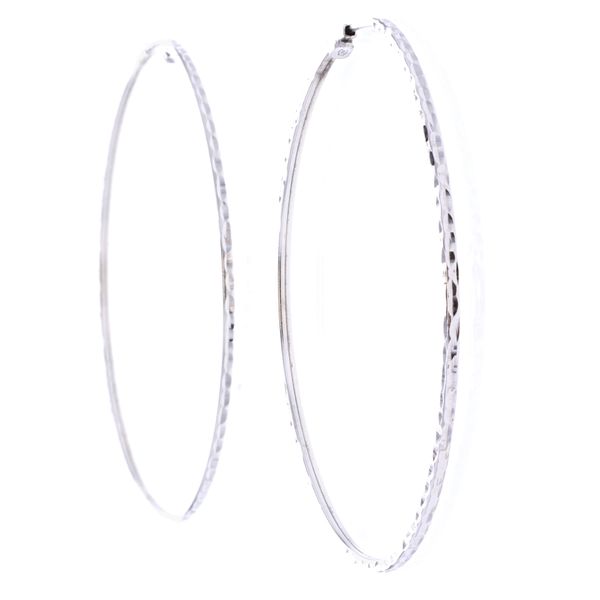 14KT White Gold 64mm Hoop Earrings Harmony Jewellers Grimsby, ON