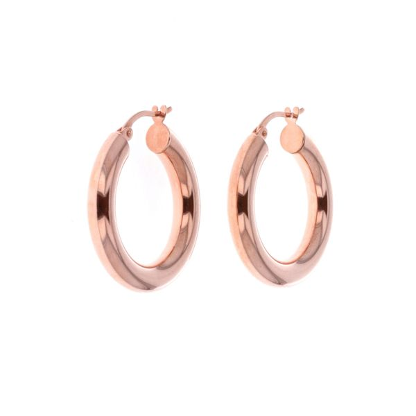 10KT Rose Gold Medium Hoop Earrings Harmony Jewellers Grimsby, ON