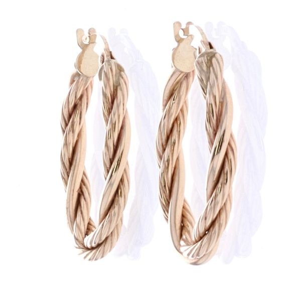 10KT Yellow Gold Twisted Hoop Earrings Harmony Jewellers Grimsby, ON