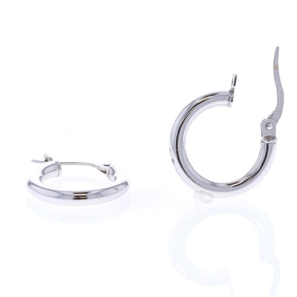 10KT White Gold Hoop Earrings Harmony Jewellers Grimsby, ON
