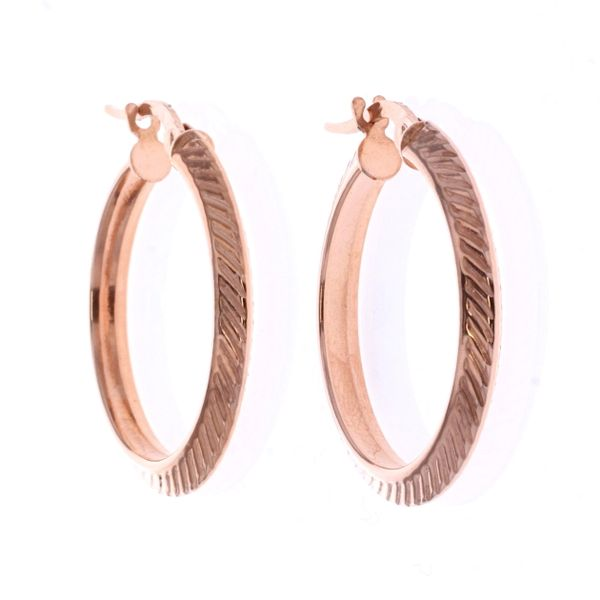 10KT Rose Gold 26mm Hoop Earrings Harmony Jewellers Grimsby, ON