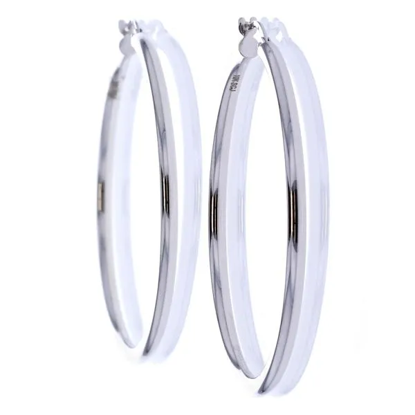 10KT White Gold Hoop Earrings Harmony Jewellers Grimsby, ON