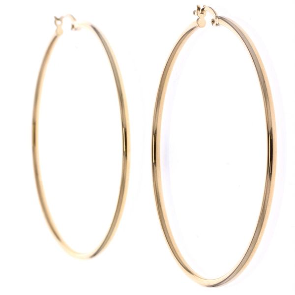 10KT Yellow Gold Large Hoop Earrings Harmony Jewellers Grimsby, ON