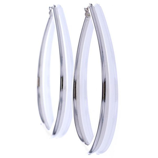 14KT White Gold Hoop Earrings Harmony Jewellers Grimsby, ON