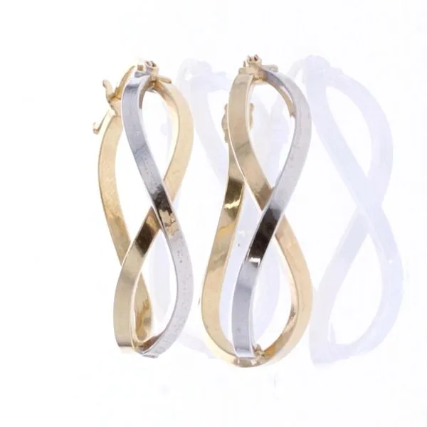 10KT Two-Toned Hoop Earrings Harmony Jewellers Grimsby, ON