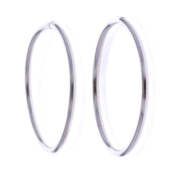 10KT White Gold Hoop Earrings Harmony Jewellers Grimsby, ON