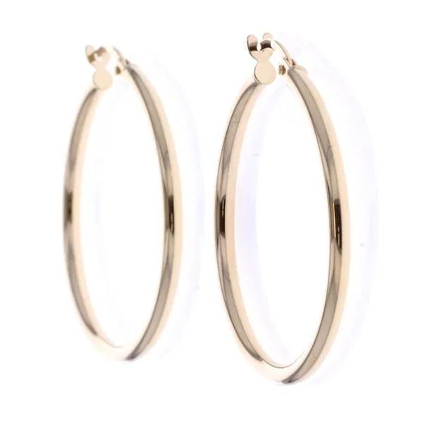 10KT Yellow Gold 35mm Hoop Earrings Harmony Jewellers Grimsby, ON