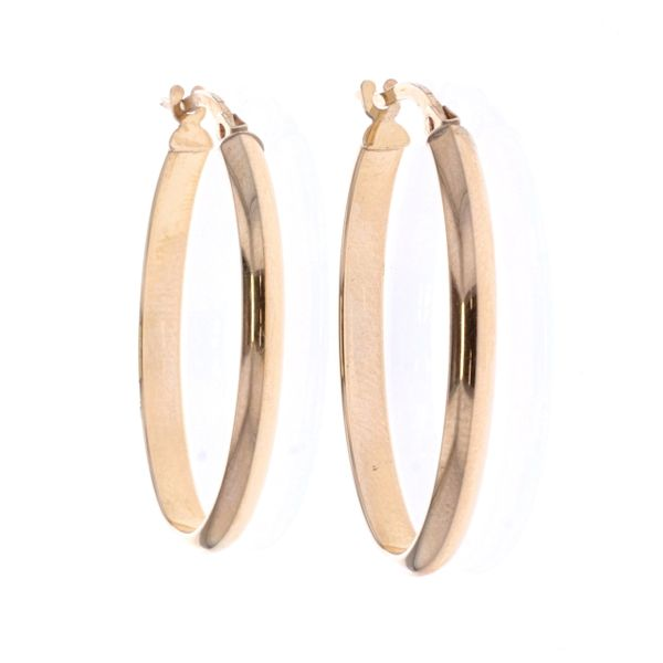 10KT Yellow Gold Oval Hoop Earrings Harmony Jewellers Grimsby, ON