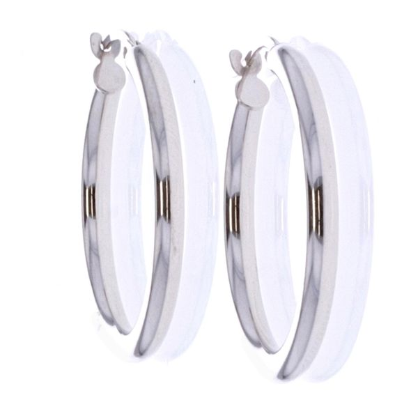 10KT White Gold Small Hoop Earrings Harmony Jewellers Grimsby, ON