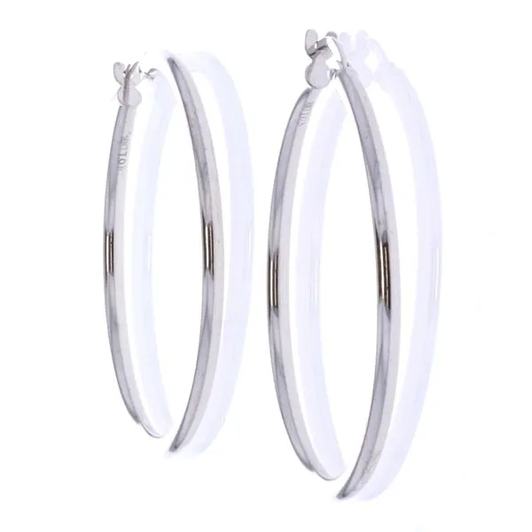 10KT White Gold Hoop Earrings Harmony Jewellers Grimsby, ON