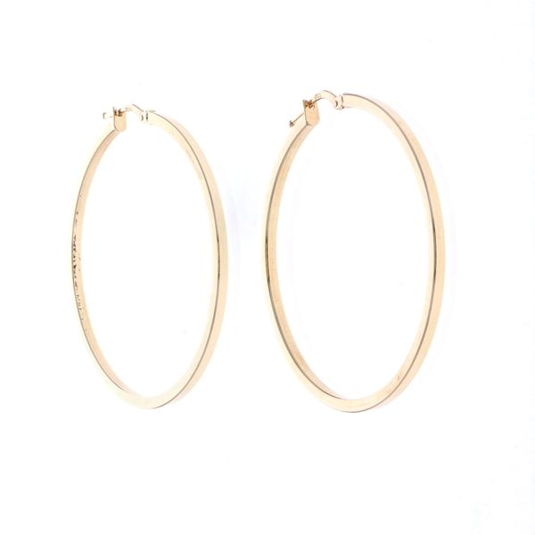 10KT Yellow Gold 43mm Hoop Earrings Harmony Jewellers Grimsby, ON