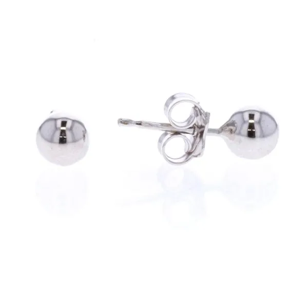 18KT White Gold Ball Stud Earrings Harmony Jewellers Grimsby, ON