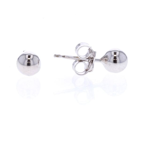 18KT White Gold Ball Stud Earrings Harmony Jewellers Grimsby, ON