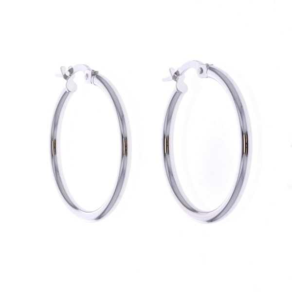 10KT White Gold Hoop Earrings Harmony Jewellers Grimsby, ON