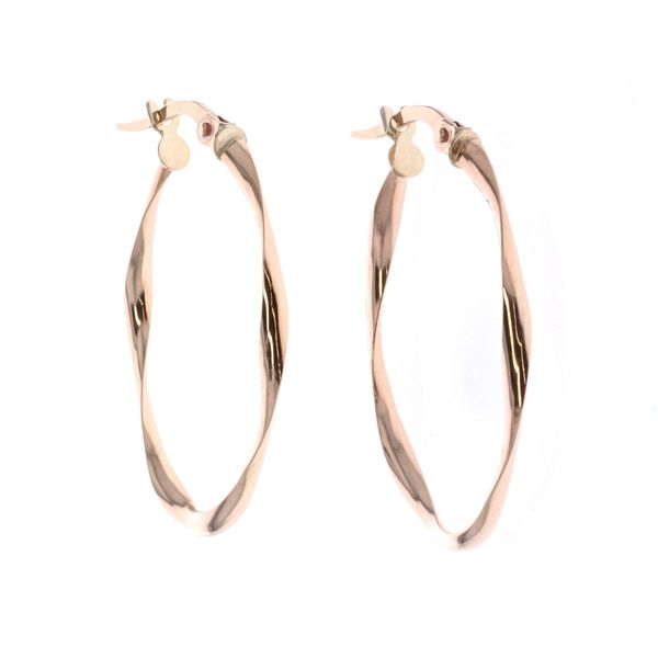 10KT Yellow Gold Twisted 20mm Hoop Earrings Harmony Jewellers Grimsby, ON