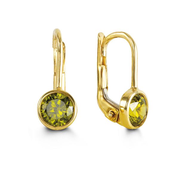 10KT Yellow Gold Bella August Birthstone Drop Earrings Harmony Jewellers Grimsby, ON
