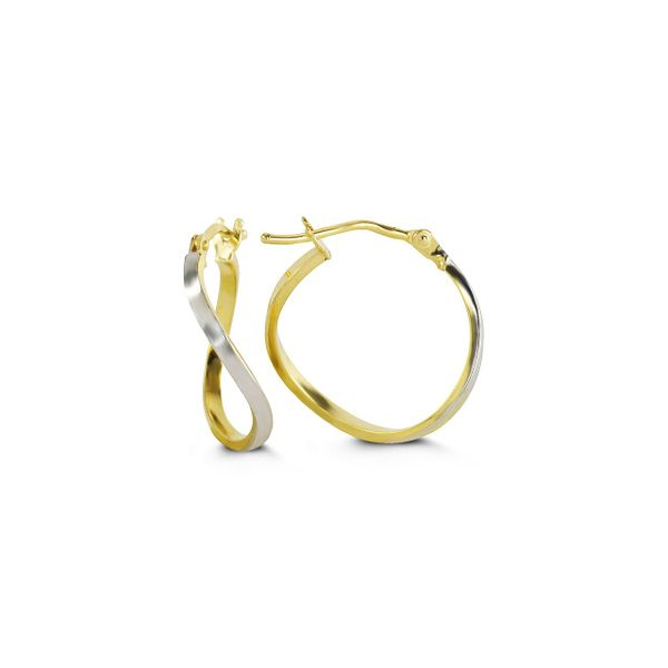 10KT Yellow and White Gold Hoop Earrings Harmony Jewellers Grimsby, ON