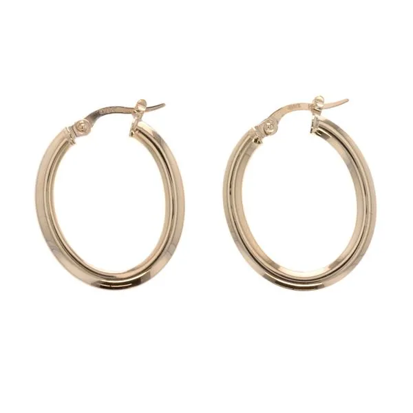 10KT Yellow Gold 20mm Oval Hoop Earrings Harmony Jewellers Grimsby, ON