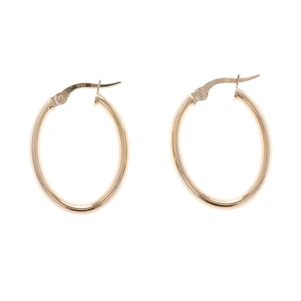 10KT Yellow Gold 20mm Oval Hoop Earrings Harmony Jewellers Grimsby, ON