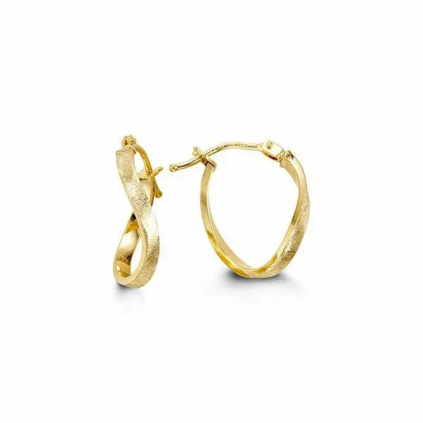 10KT Yellow Gold Oval Hoop Earrings Harmony Jewellers Grimsby, ON