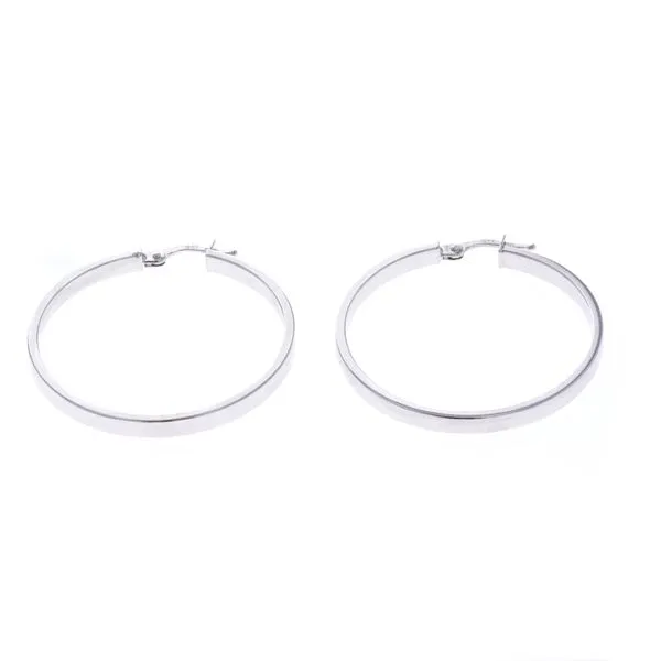 10KT White Gold Hoop Earrings Harmony Jewellers Grimsby, ON