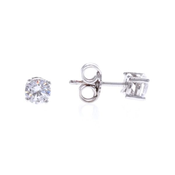 18KT White Gold CZ Stud Earrings Harmony Jewellers Grimsby, ON