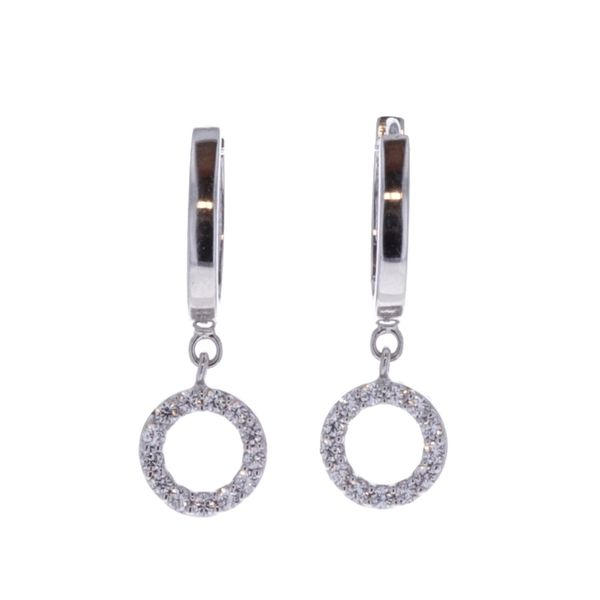 18KT White Gold CZ Drop Earrings Harmony Jewellers Grimsby, ON
