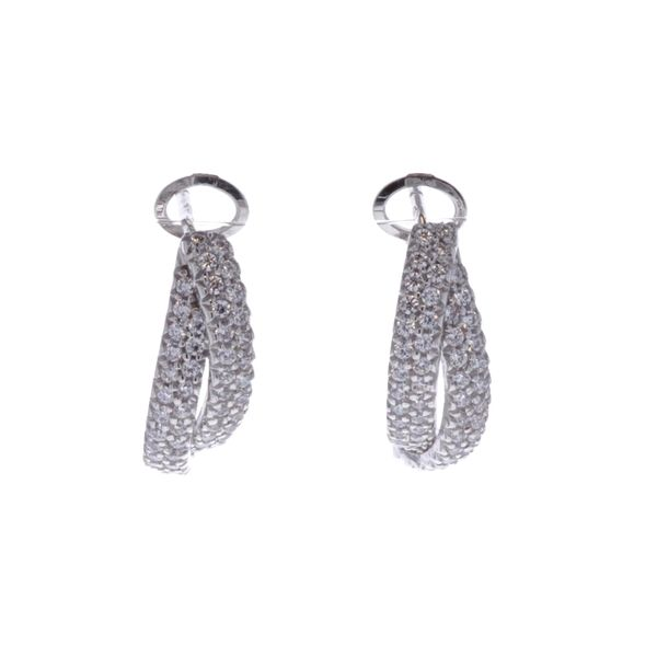 18KT White Gold CZ Drop Earrings Harmony Jewellers Grimsby, ON