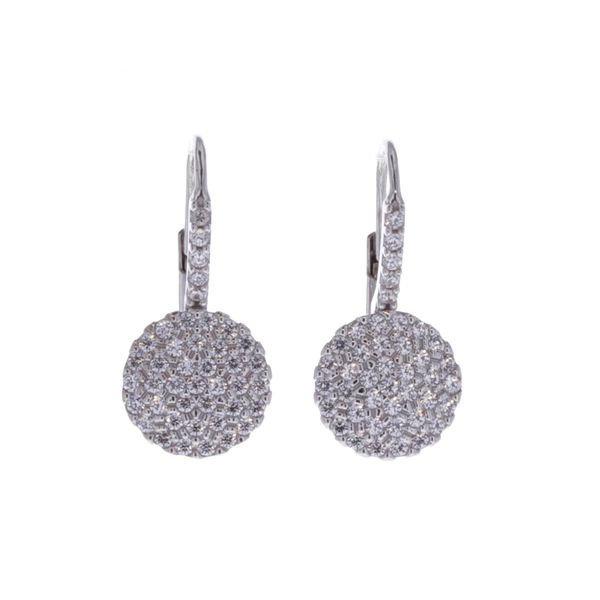 18KT White Gold CZ Drop Earrings Harmony Jewellers Grimsby, ON