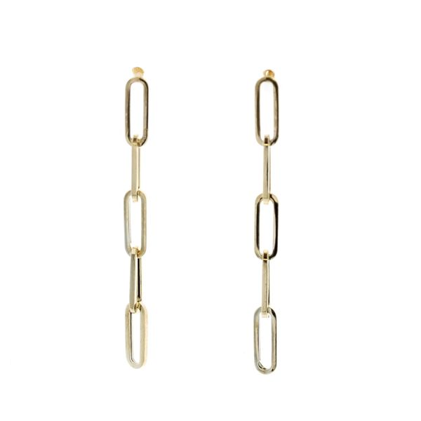 14KT Yellow Gold Paper Clip Earrings Harmony Jewellers Grimsby, ON