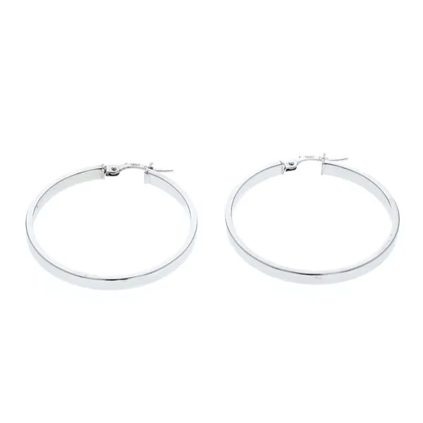 10KT White Gold 35mm Hoop Earrings Harmony Jewellers Grimsby, ON