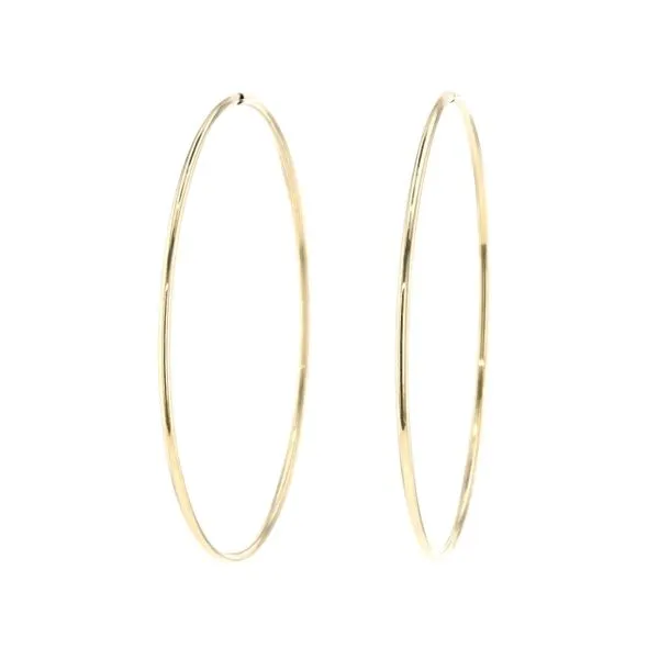 10KT Yellow Gold 50mm Hoop Earrings Harmony Jewellers Grimsby, ON