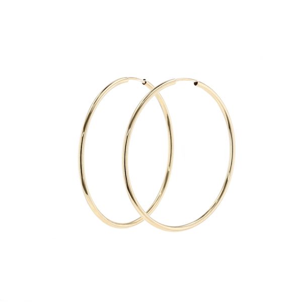 10KT Yellow Gold 40mm Hoop Earrings Harmony Jewellers Grimsby, ON