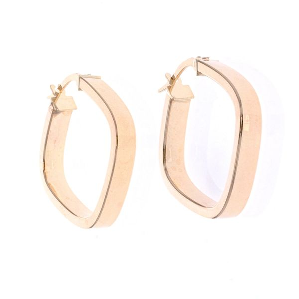 10KT Yellow Gold Square Hoop Earrings Harmony Jewellers Grimsby, ON