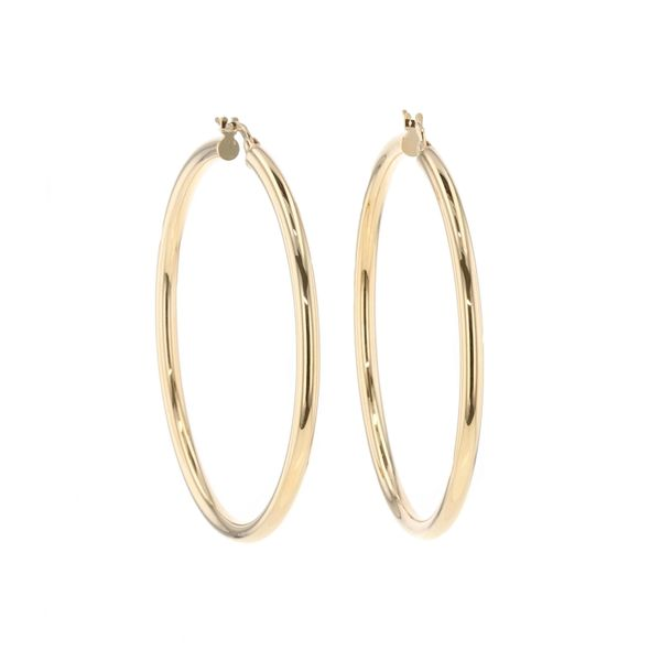 10KT Yellow Gold 55mm Hoop Earrings Harmony Jewellers Grimsby, ON