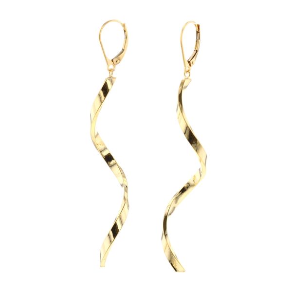 10KT Yellow Gold Twisted Dangle Earrings Harmony Jewellers Grimsby, ON