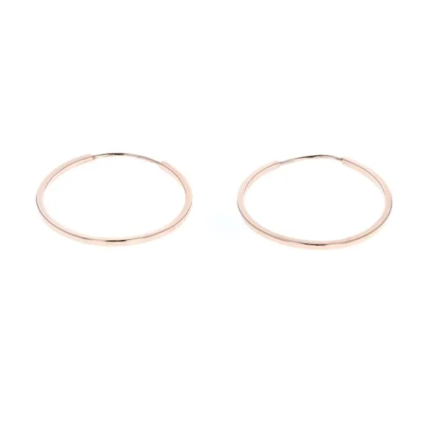 10KT Rose Gold 20mm Square Tube Sleepers Harmony Jewellers Grimsby, ON