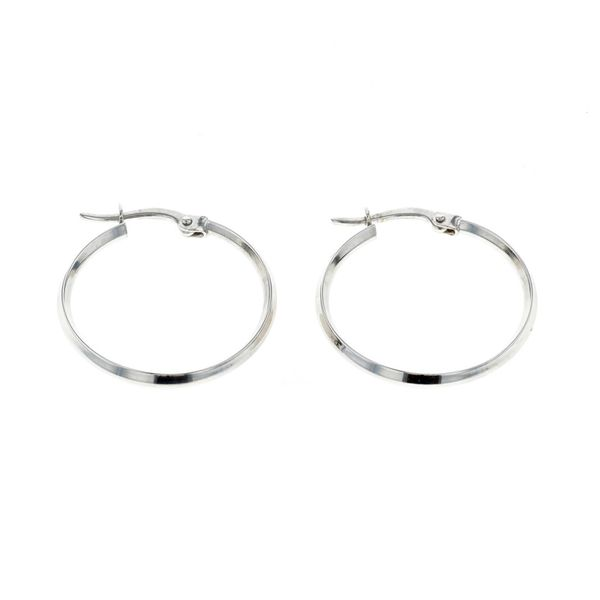 10KT White Gold 23mm Hoop Earrings Harmony Jewellers Grimsby, ON