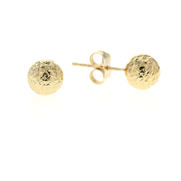 10KT Yellow Gold Diamond Cut Stud Earrings Harmony Jewellers Grimsby, ON