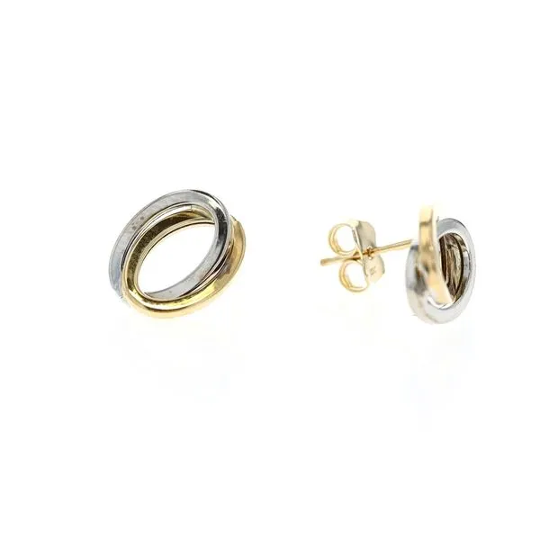 10KT Yellow and White Gold Stud Earrings Harmony Jewellers Grimsby, ON