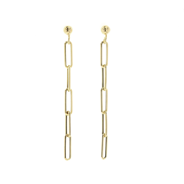 14KT Yellow Gold Paper Clip Earrings Harmony Jewellers Grimsby, ON