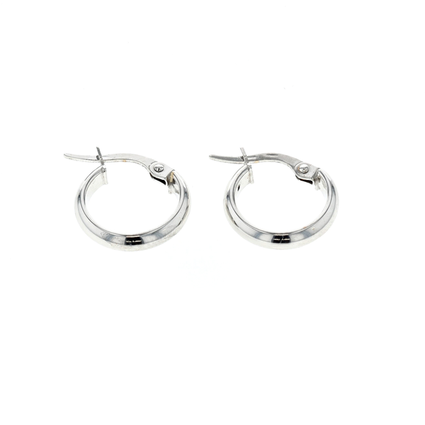 10KT White Gold 14mm Hoop Earrings Harmony Jewellers Grimsby, ON