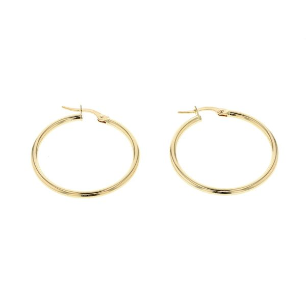 10KT Yellow Gold 25mm Hoop Earrings Harmony Jewellers Grimsby, ON