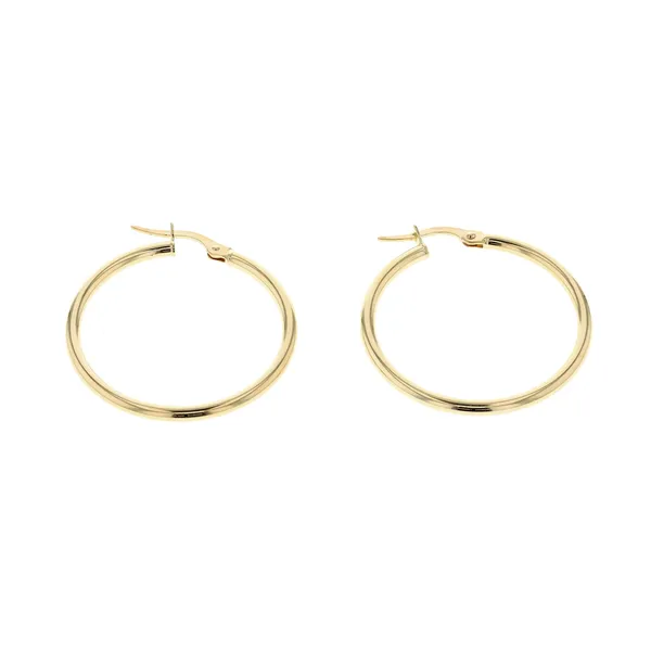 10KT Yellow Gold 40mm Hoop Earrings Harmony Jewellers Grimsby, ON