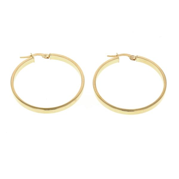 10KT Yellow Gold 35mm Hoop Earrings Harmony Jewellers Grimsby, ON